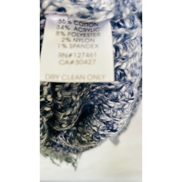 Wildfox Sweater Women M Black White Oversized Distressed V-neck - Picture 8 of 11